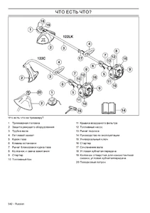 Составные части Husqvarna 122C и 122LK