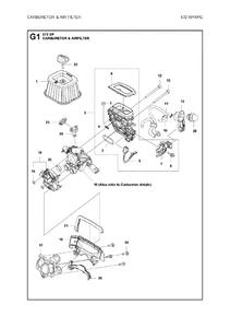 Запчасти для карбюратора и воздушного фильтра бензопил Husqvarna 572 XP, 572 XP G