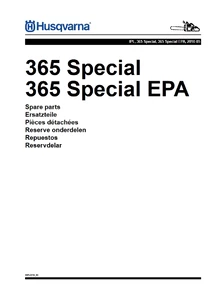 Список запасных частей (Англ.) для бензопил Husqvarna 365 Special, 365 Special EPA